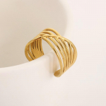 Vanad roostevabast terasest s&otilde;rmused naistele Kullatud v&auml;rviga kaetud geomeetrilised keerutatud lairiba avatud reguleeritavad s&otilde;rmedega s&otilde;rmused ehted Resizable