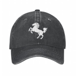Punk-puuvillane mood valge hobune pesapallim&uuml;ts unisex Wounisex reguleeritav loomade isa m&uuml;ts, sport Adult Baseball Cap