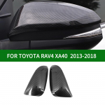 Autole TOYOTA RAV4 XA40 2013-2018 tahavaatepeegli katte katted, must s&uuml;sinikkiust k&uuml;ljesuunatulede peeglikatted 2014 2015