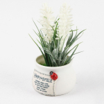 3 tk Kunstlik roheline taim pottides auto Bonsai Lavendli lilletaim peoks kodu &ouml;&ouml;kapi kapi kaunistuseks mini lillepotis valge