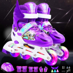 Rulluiskude reguleeritavad rulluisud lastele koos valgustava rattav&otilde;rguga rulluisud Double Secure Lock Small M