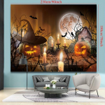 Crossverse Horrible Halloween Gobel&auml;&auml;n Pol&uuml;ester Pehme Vastupidav Pestav Gobel&auml;&auml;n Elutoa Magamistoa Esteetikaks 95x73cm