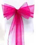 Pulmaorganza tooli kate Sash Peopidude Decor vibu tarvikud 10PCS roosa punane v&auml;rv