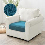 Velvet diivanipadja katted Stretch tugitooli tooli katted &uuml;hev&auml;rvilised pehmed istmekatted paks m&ouml;&ouml;blikaitse lemmikloomalapsele Back Cushion Cover valge