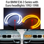 Switchback Cotton Light LED Angel Eye dual valge merevaigukollane BMW E36 3 seeria Euro esituledega