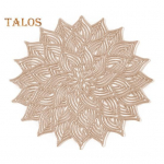 Kergesti puhastatav s&ouml;&ouml;gilaua kaitsepadi, kuumakindel lillekujuline tassimatt koduk&ouml;&ouml;gi jaoks kuldne