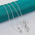 URMYLADY 925 Sterling Silver Cross tsirkoonist 18-tolline ripats kaelakee naistele pulmapeo moeehted 45cm