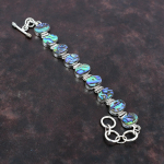 Abalone Shell k&auml;ev&otilde;ru k&auml;sitsi valmistatud ehted 925 Sterling h&otilde;bedast k&auml;ev&otilde;ru v&auml;&auml;riskivide ehted reguleeritav kett k&auml;ev&otilde;ru kingitus tema elegantsetele ehetele