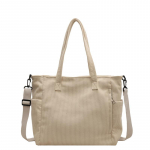 Corduroy naiste kott Suure mahutavusega kandekott Velvet Crossbody kott T&otilde;mblukuga kott k&auml;ekott beež