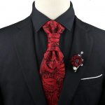 Meeste lips, Paisley lips, lipsuprossi komplekt, punane, must, reguleeritav kaelalips, luksuslik, smoking, peigmehe pulm,