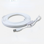 1m 5V USB LED-ribavalgustid neoonvalgustiribad, painduvad veekindlad neoon-LED-trossvalgustid sise-magamistoa teleri taustvalgustuse kappidele jne 1M valge