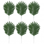 6 tk kunstlikud palmilehed troopiliste taimede rannas kodukontori peokaunistus L roheline