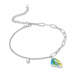 Bague Ringen 925 h&otilde;bedast moissaniidist kaunistatud emailiga liblikas k&auml;ev&otilde;ru Mood lihtsad h&otilde;bedased k&auml;teehted Nude Cargo mere laine