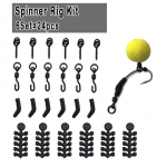 24 tk karpkalap&uuml;&uuml;gi tarvikute komplekt Spinner rig P&ouml;&ouml;rlev konks rant karpkala juuksevarustuse jaoks Chod helikopter Ronnie Rig kalastustarbed