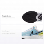 Nike React Miler 3 Valge Kloorisinine Meeste Tossud Erksav-V&auml;&auml;velmust DD0490-100 42