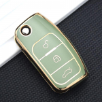 3 nupuga auto TPU kokkupandav v&otilde;tmega kattekoti korpus Ford Focus 2 MK2 Fiesta Mondeo Galaxy Falcon Territory Ecosport Protector tarvikud Key Case valge