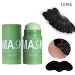 Rohelise tee tahke n&auml;omask + 10 tk ninamask puhastav n&auml;omask m&auml;&auml;riv n&auml;omask rohelise tee muda n&auml;omask a set