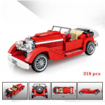 Linna mehaaniline klassikaline auto MOC mudelklotsid k&otilde;rgtehnoloogilised klassikalised kabriolett v&otilde;idus&otilde;iduauto ehitusplokid m&auml;nguasjad lastele