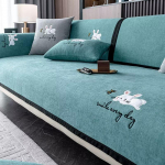 Four Seasons universaalne diivanipadi, libisemiskindel ja plekikindel kaasaegne kerge luksuslik tipptasemel tikitud kattega diivanikomplekt, riidest r&auml;tik 70*70cm