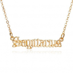 Creative Twelve Constellation Necklace Vintage inglise kiri Clavicle Chain Sagittarius