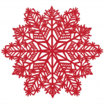 Snowflake Placemat J&otilde;ululaud S&ouml;&ouml;gimatt Soojusisolatsiooniga tass Aluste joogikohvipadi Kodukaunistus punane