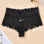 80 kg suur naiste aluspesu, seksikad t&uuml;drukute pitsist alusp&uuml;ksid, puuvillased stringid L must