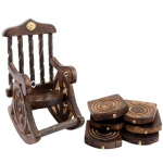 Puidust kauni disainiga tee-kohvialuse komplekt koos dekoratiivse hoidikuga tee-kohvitopside jaoks kruusid &otilde;llepurgid baariklaas