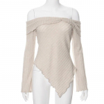 &Otilde;lavaba pikkade varrukatega ebaregulaarsed naiste s&auml;rgid seljata volangidega elegantsed topid Moodne T-s&auml;rk Seksikad naiste T-s&auml;rgid 30619 S orion i v&auml;rv