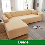 Tugev diivani kate elutoa diivani kate Elastne L-kujuline nurgadiivani kate diivanile 1 Seater 90-140cm beež