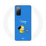 Coque pour Samsung Galaxy S20 FE Bangtan BTS BT21 Chimmy Jimin Fond Bleu
