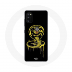 Coque pour Oppo A16 Cobra Kai Logo Jaune Fond Noir Affiche S&eacute;rie