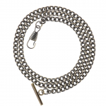 Vintage kroomitud vestiga vesti taskukella &uuml;hendus T-varda ja homaariklambritega antiikne pronksiv&auml;rv