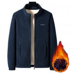 Meeste s&uuml;gistalvine mantel V&auml;rviplokk Paks Palus T&otilde;mblukuga sisetaskud Pikkade varrukatega Seista krae Kaelakaitse Soe Paks T&otilde;mblukuga Taskud Kardigan M hall