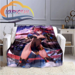 Uusim m&auml;ng Genshin Impact Fashion seksikas tegelane flanell tekk tekikate reisivoodipesu, voodikate 30x40in