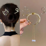 Rhinestone Pearl Flower juuksen&otilde;el naiste elegantne kristallist juuksen&otilde;el &uuml;mmargune juuksen&otilde;ela tarvikud 1 valge