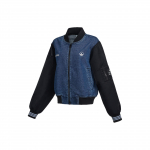 Adidas Originals Trefoil Varsity jope Patchwork Logo And Zip naiste joped sinine HL9069 S