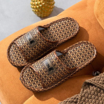 Naiste sandaalid ja sussid Suvised &otilde;lgbambusest ja rotangist paarid Kodumajapidamises siseruumides libisemiskindlad pehme p&otilde;hjaga meeste linased sussid 42-43