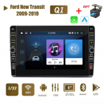 8-tolline raadio 2 Din Android auto GPS-navigatsioon Ford New Transit 2009-2019 jaoks koos nupunupuga Multimeediumipleier Stereo Audio Auto 1+32GB 1+32GB
