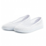 Meditsiini&otilde;e kingad valged lameda p&otilde;hjaga keskmise kaldega kontsaga naiste suvised ilukingad &Otilde;&otilde;nes hingavad valged kingad 39