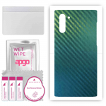apgo Protective Skin Sticker for the back compatible with Samsung Galaxy Note 10, Wrap Film, Foil, Vinyl - Pattern Carbon Chameleon CAKA1