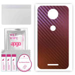 apgo skin sticker film foil vinyl for the BACK compatible with Motorola Moto C, scratch-resistant, easy to install - Carbon Chameleon CAKA5