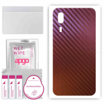 apgo skin sticker film foil vinyl for the BACK compatible with Samsung Galaxy A2 Core, scratch-resistant, easy to install - Carbon Chameleon CAKA5