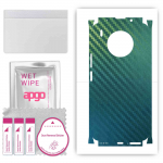 apgo Protective Skin Sticker for the back+sides compatible with Honor 50 LITE, Full Wrap Film, Foil, Vinyl - Pattern Carbon Chameleon CAKA1