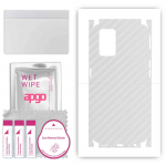 apgo Protective Skin Sticker for the back+sides compatible with Realme X7 Max, Full Wrap Film, Foil, Vinyl - Pattern Transparent Carbon
