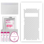 apgo Protective Skin Sticker for the back+sides compatible with Google Pixel 6 Pro, Full Wrap Film, Foil, Vinyl - Pattern Transparent Carbon