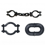 1 komplekt Halloweeni vangi kost&uuml;&uuml;mide keti rekvisiidid surma plastikust kett Dekoratsioon vangikost&uuml;&uuml;mi aksessuaarid Cosplay rekvisiidid maskeraadi peotarbed E