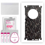 apgo Protective Skin Sticker for the back+sides compatible with Honor Magic4 Pro, Full Wrap Film, Foil, Vinyl - Pattern Carbon Black Pixel