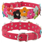 Lemmiklooma kaelarihm Koerakaelarihm Kristalli naastudega lemmiklooma kaelarihm v&auml;ikesele keskmisele koerale XS roosa