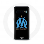 Coque pour Samsung Galaxy s10 plus Logo Olympique de Marseille Fond Noir
