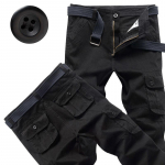 Fashion camouflage trousers work trousers men's drawstring trousers loose large size casual trousers tide multi-pocket trousers work trousers 29